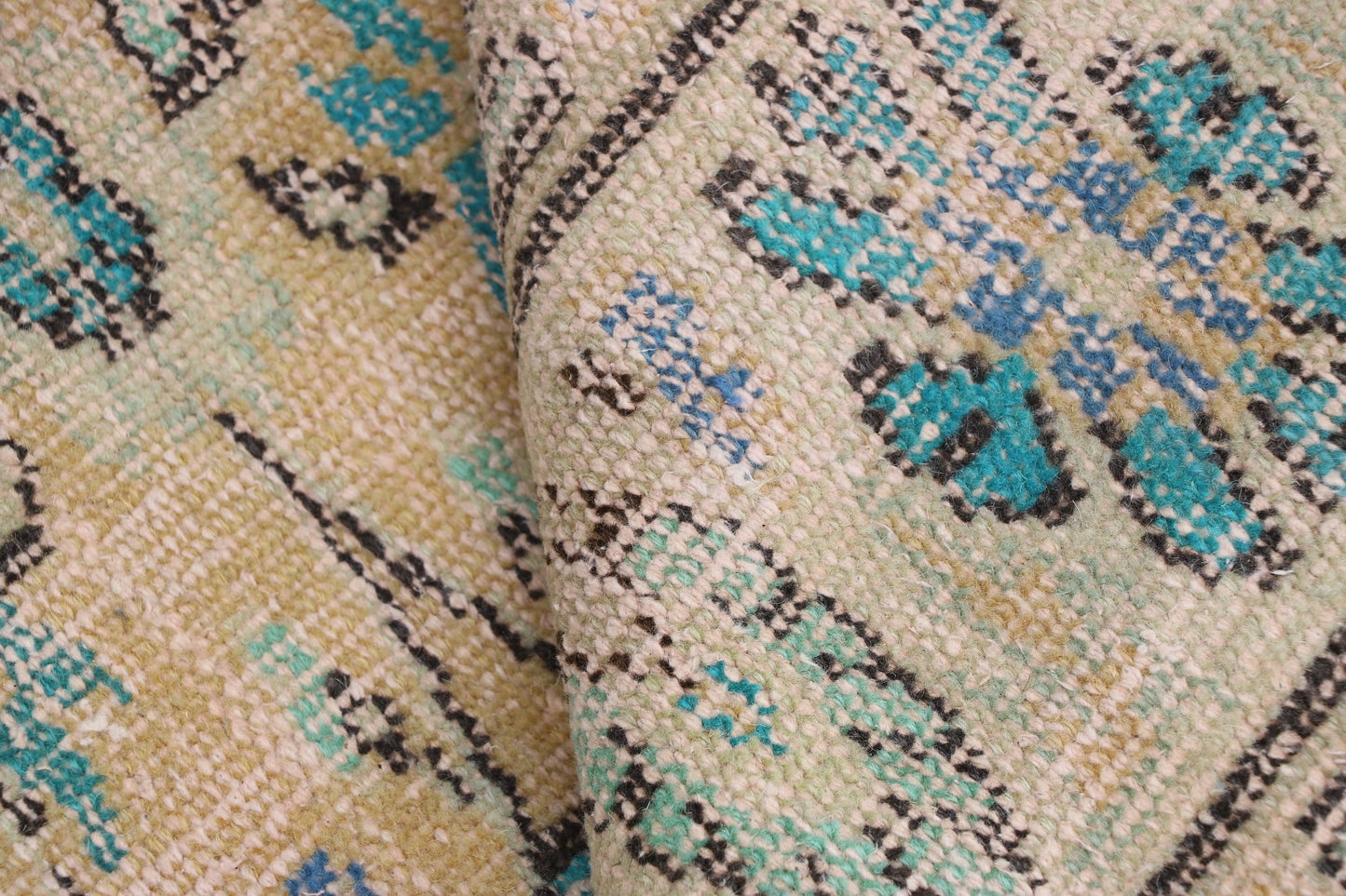 Vintage Turkish Oushak Wool Rugs for Kitchen & Entryway
