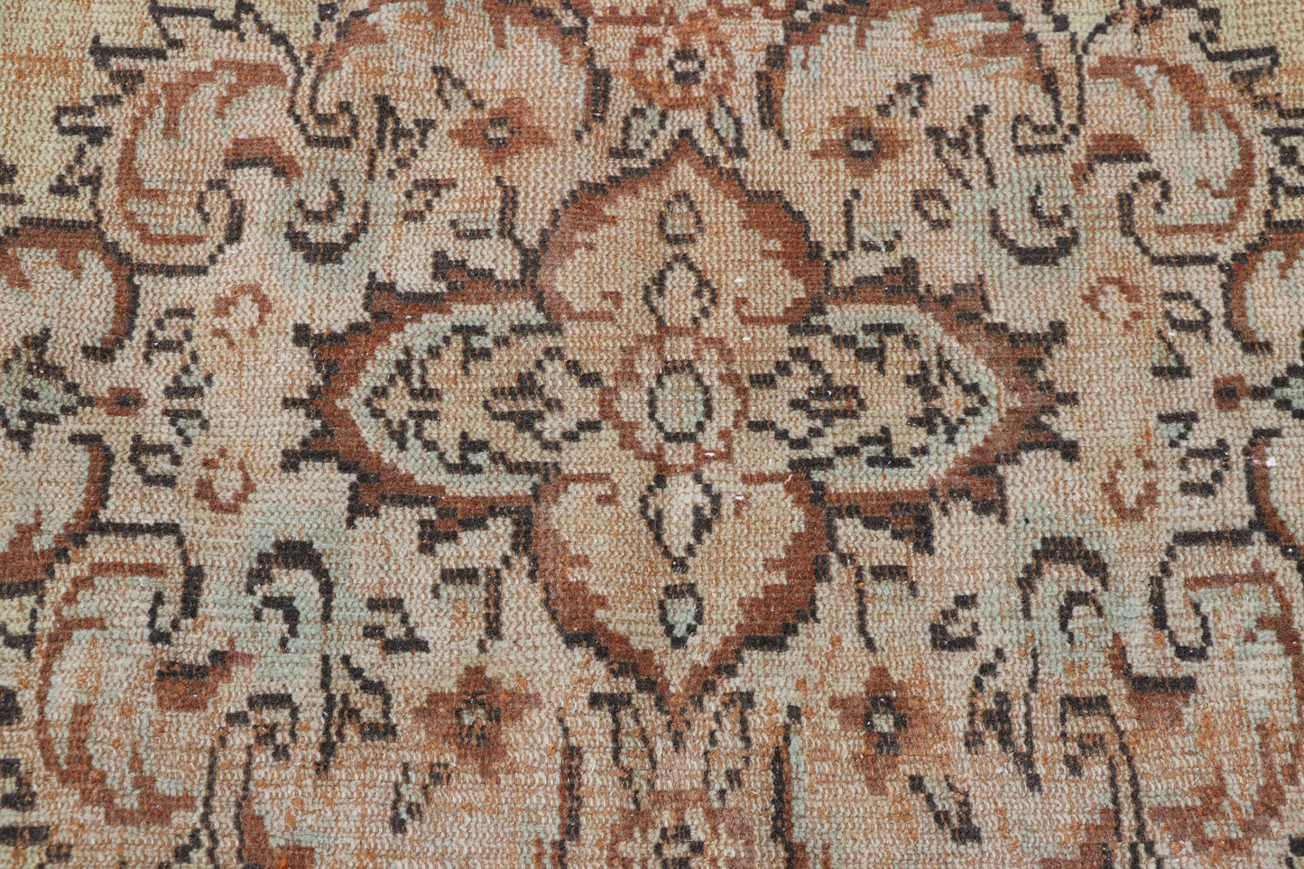 Large Turkish Oushak Wool Rug for Dining Room