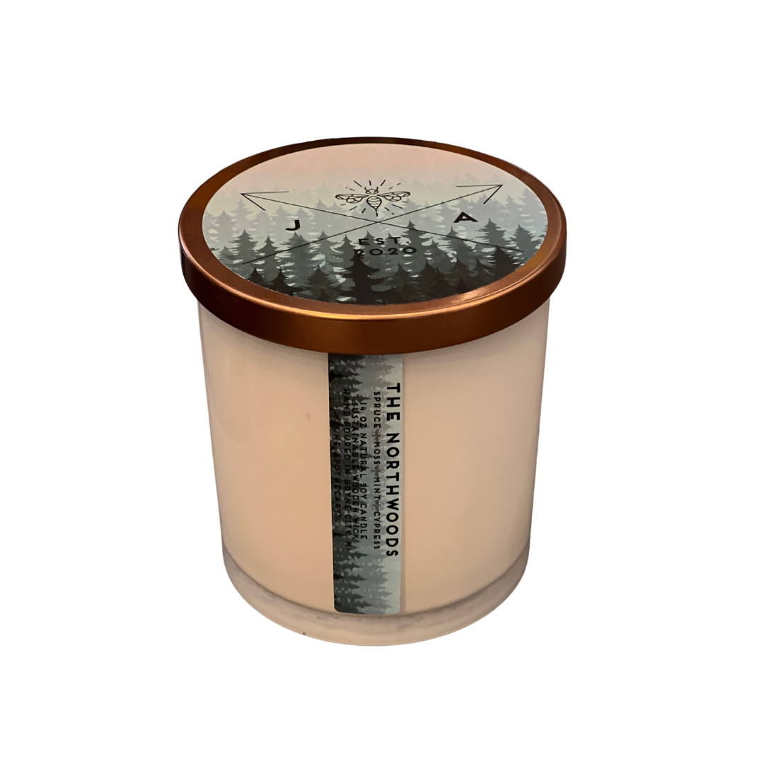 The Northwoods 12 oz Wooden Wick Tumbler Candle
