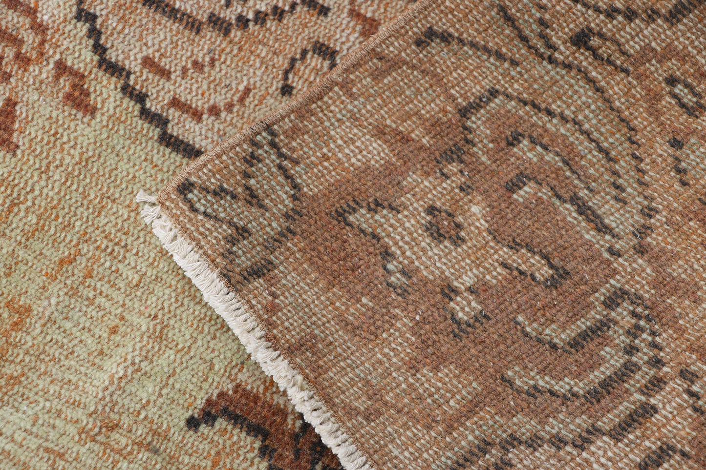 Large Turkish Oushak Wool Rug for Dining Room