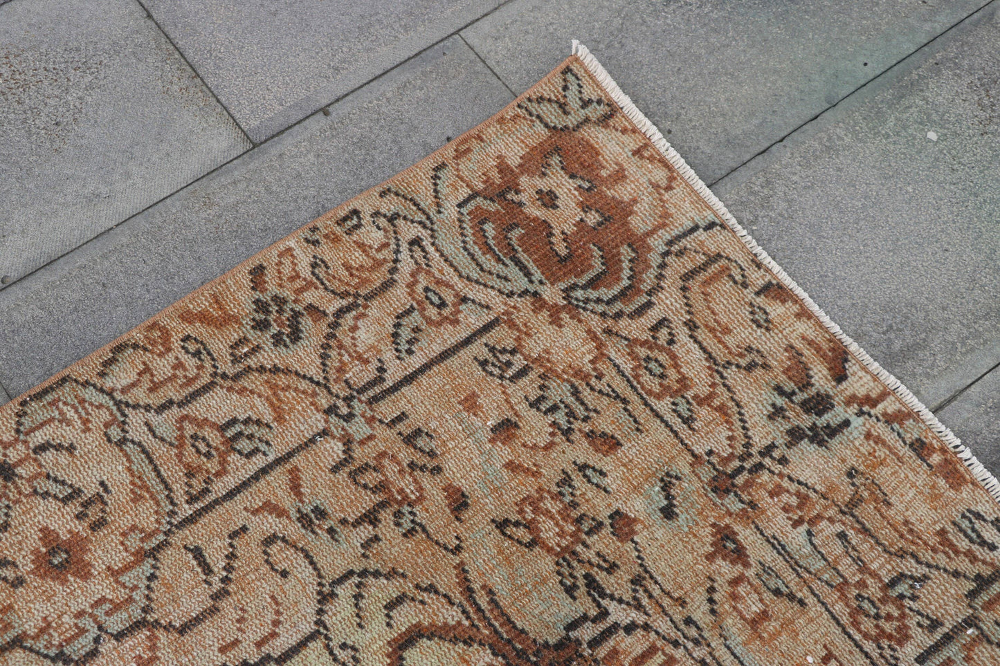 Large Turkish Oushak Wool Rug for Dining Room