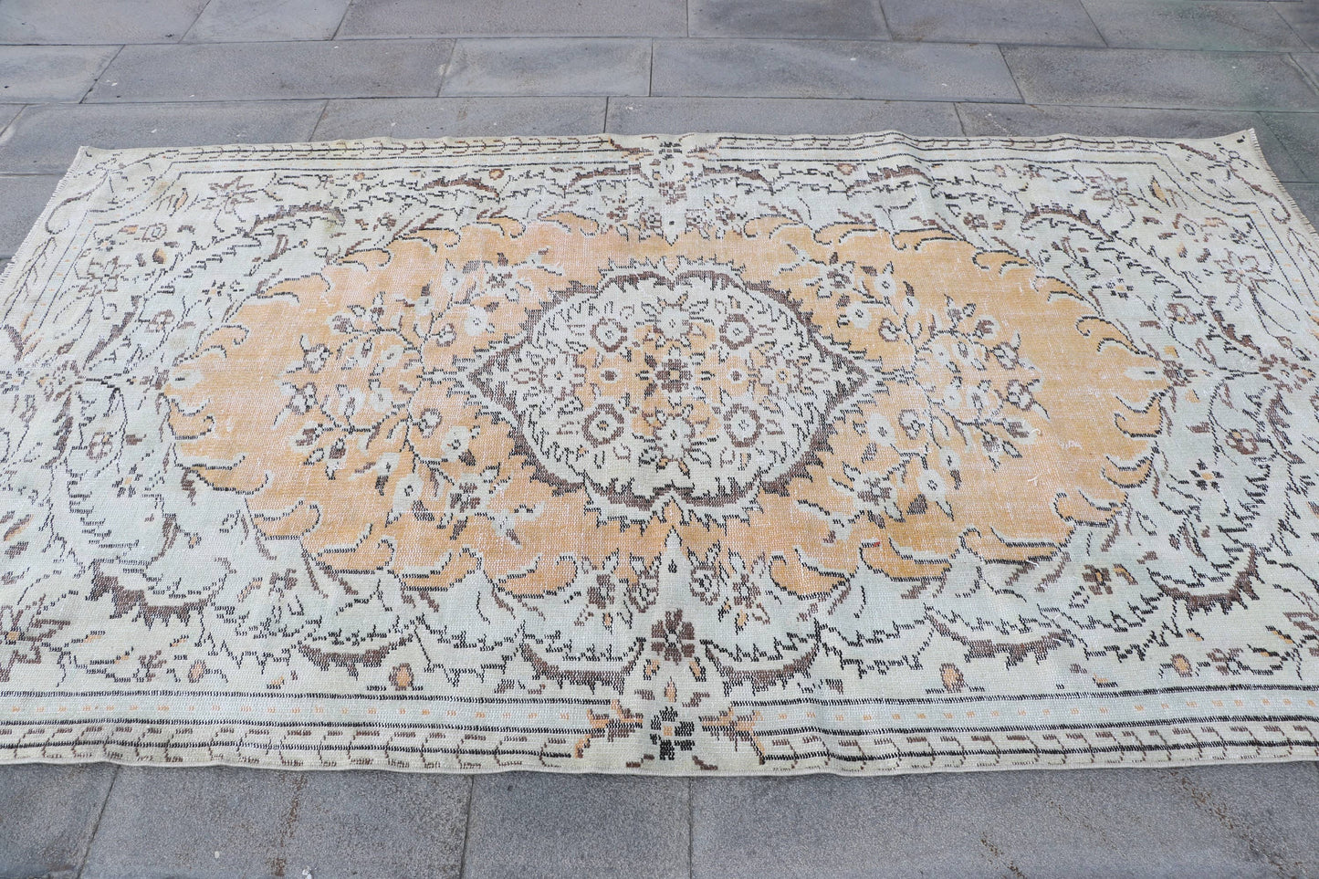 Turkish Vintage Oushak Large Rugs for Bedroom and Floor