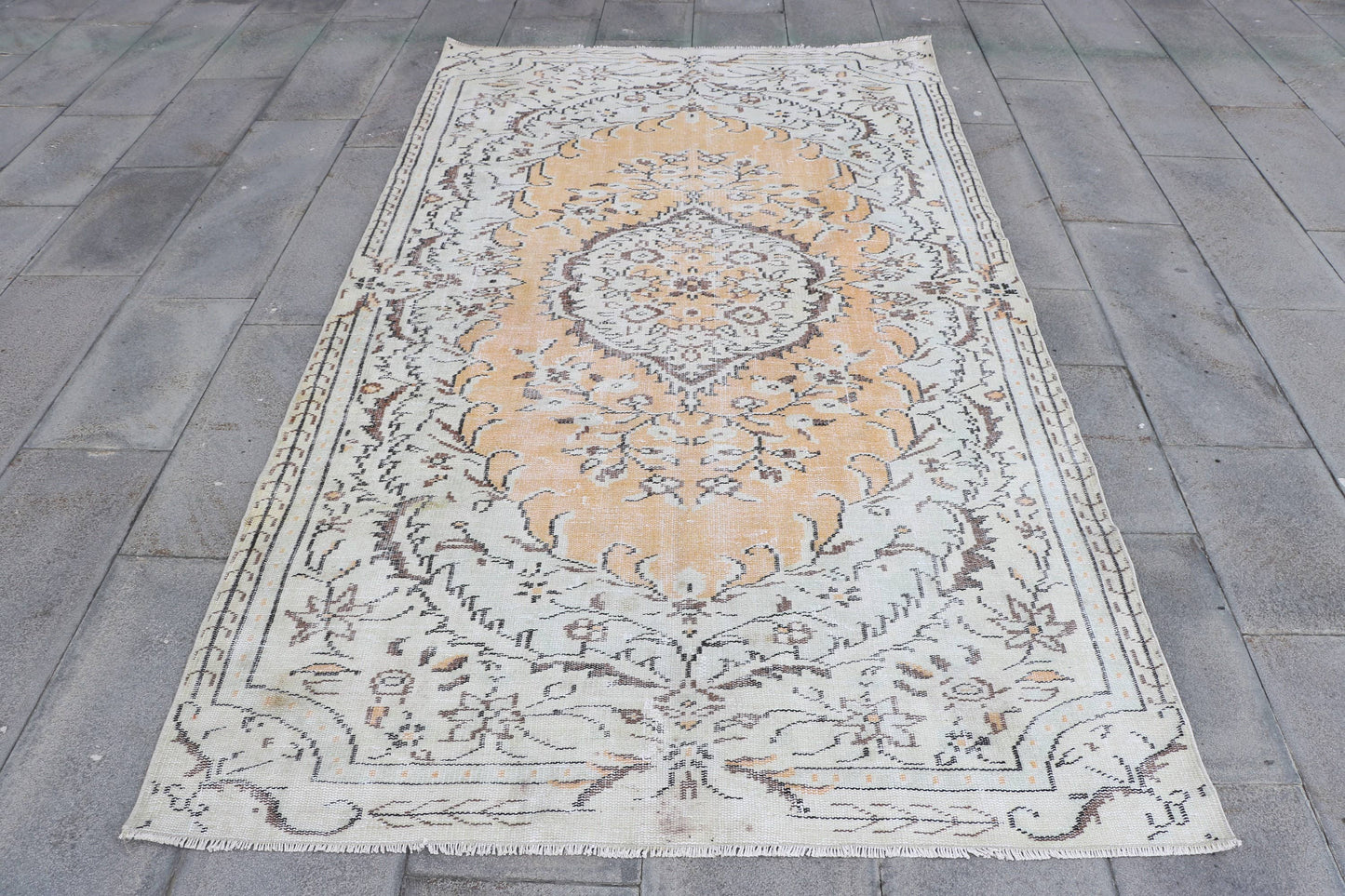 Turkish Vintage Oushak Large Rugs for Bedroom and Floor