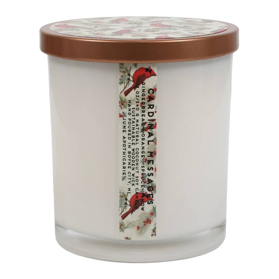 Cardinal Messages 12 oz Wooden Wick Tumbler Candle