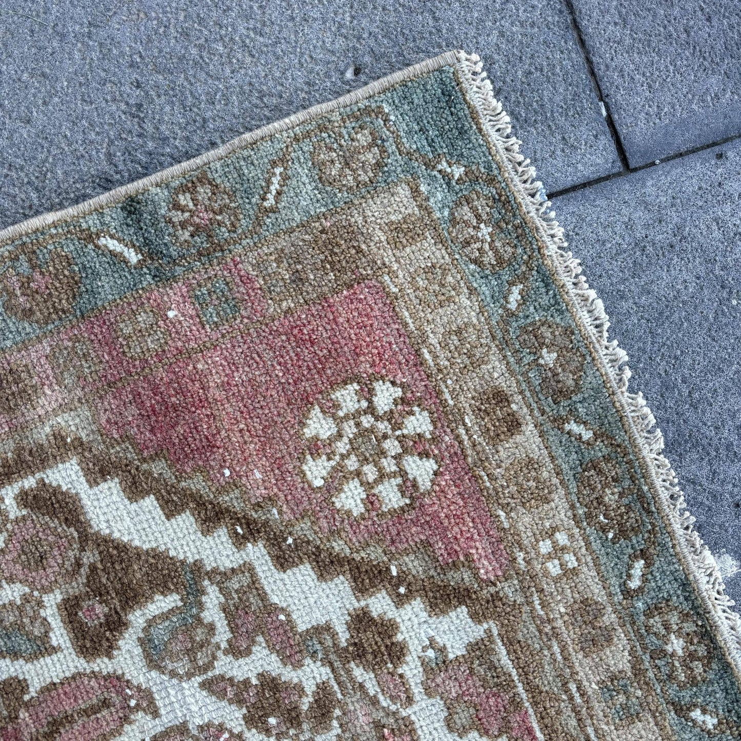Turkish Vintage Bohemian Kilim Rug Handwoven Door Mat