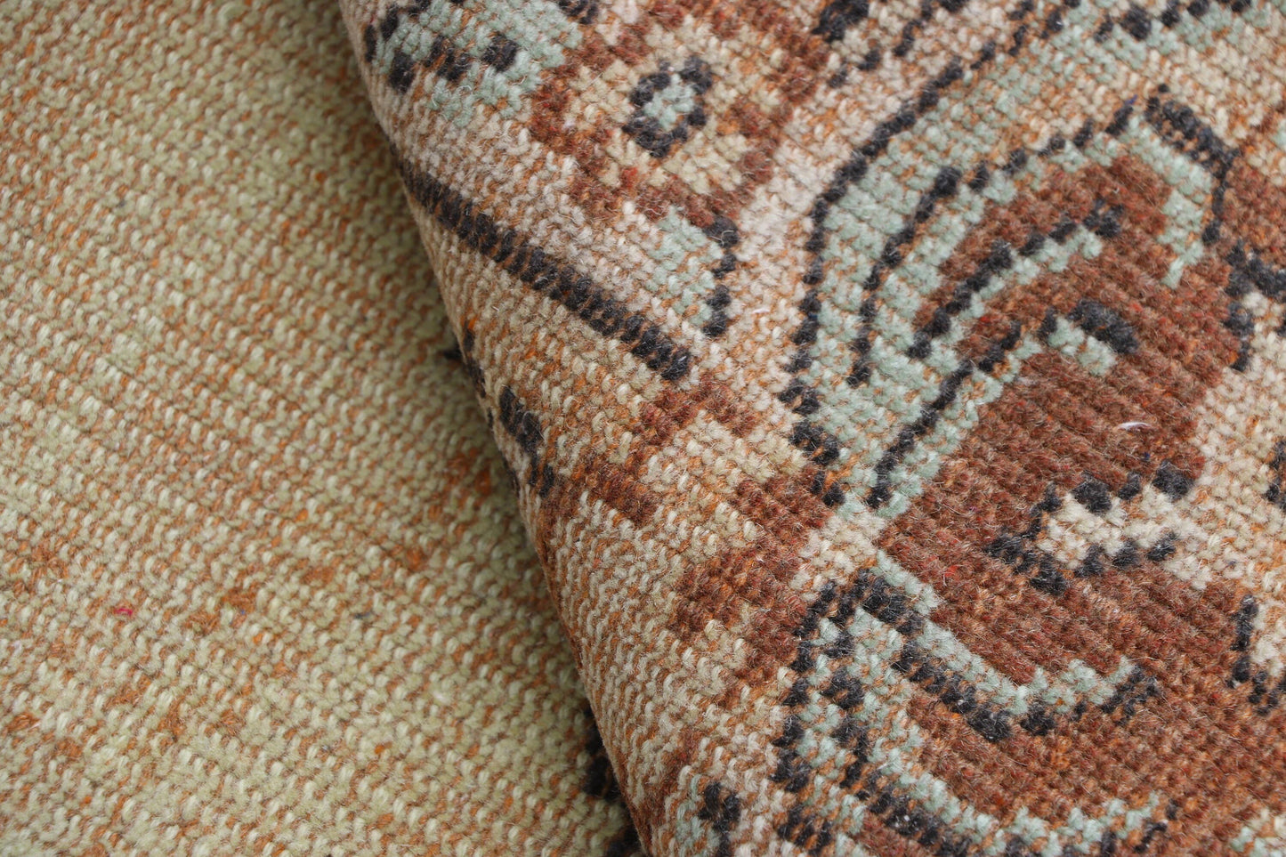 Large Turkish Oushak Wool Rug for Dining Room