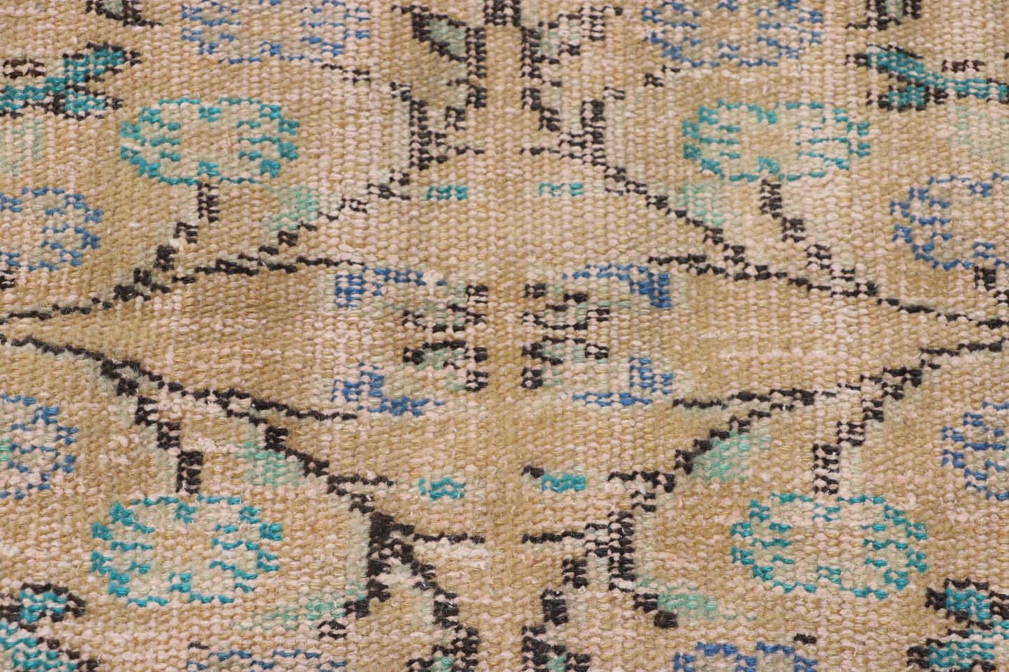 Vintage Turkish Oushak Wool Rugs for Kitchen & Entryway