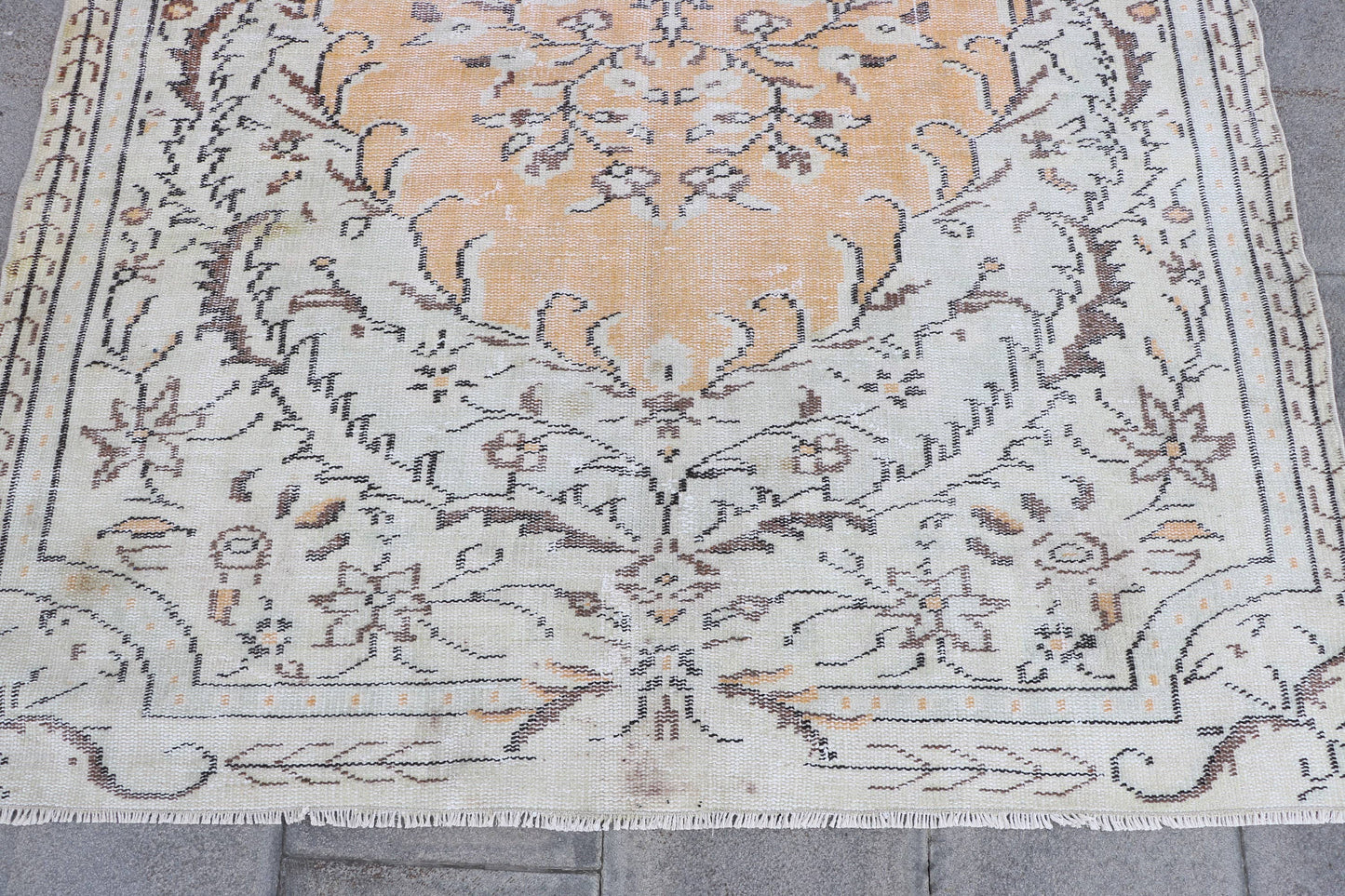 Turkish Vintage Oushak Large Rugs for Bedroom and Floor