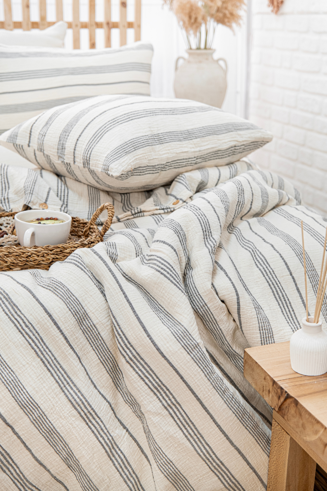 Gots Certified Muslin Duvet Cover Set With Pillowcases