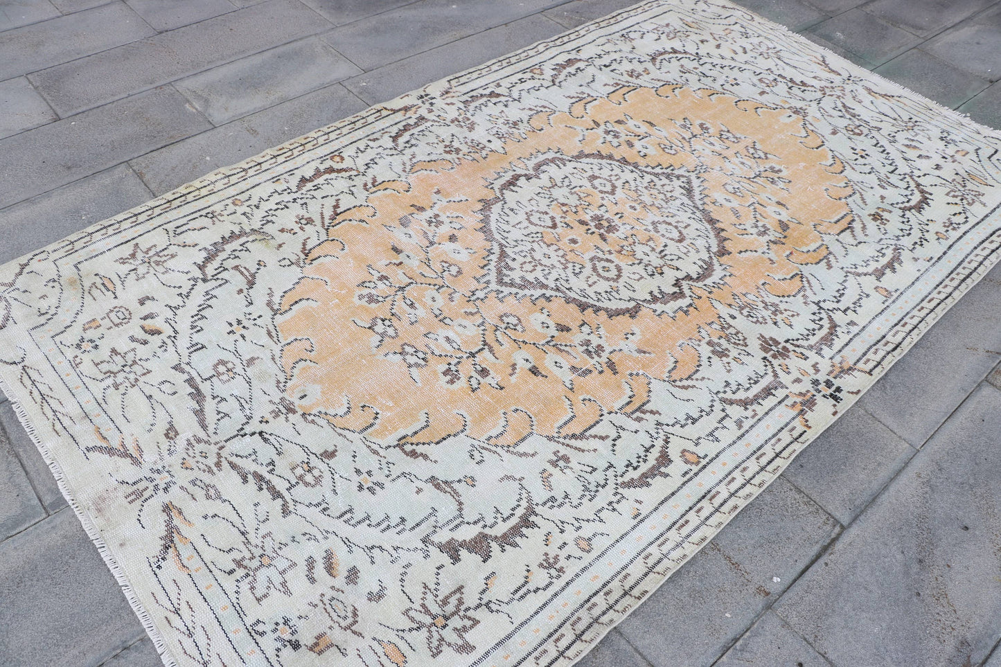 Turkish Vintage Oushak Large Rugs for Bedroom and Floor