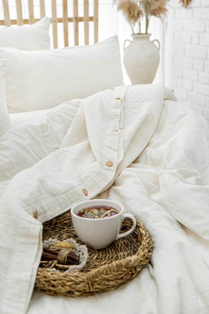 Gots Certified Muslin Duvet Cover Set With Pillowcases