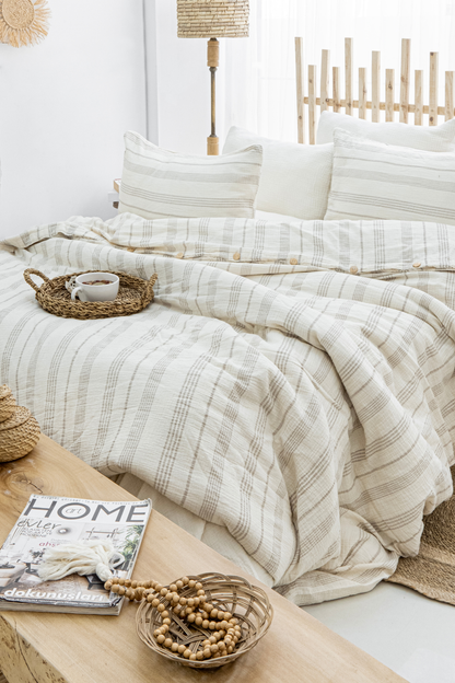 Gots Certified Muslin Duvet Cover Set With Pillowcases