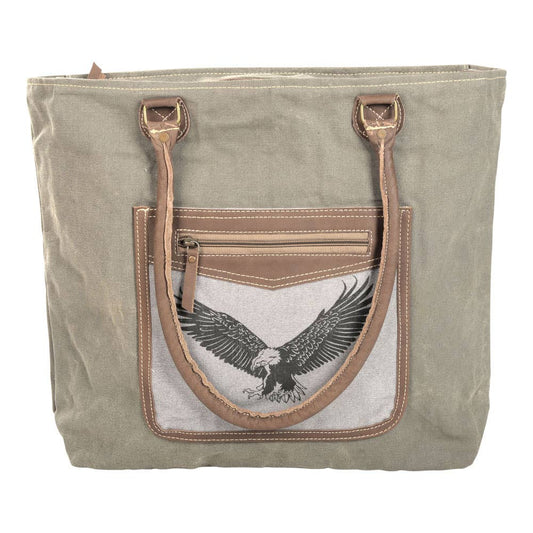 Eagle Tote With Leather Trim