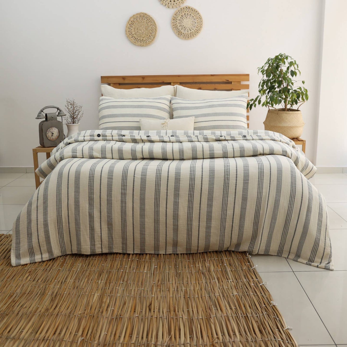 Gots Certified Muslin Duvet Cover Set With Pillowcases