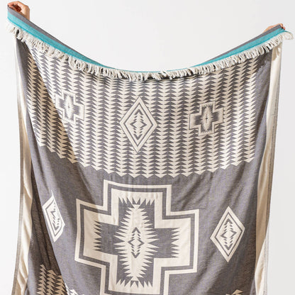 100% Cotton Throw Blanket Home Decor 51x67" Farmhouse Cover