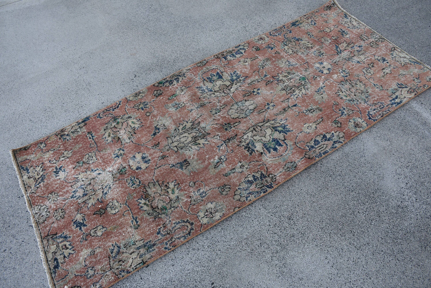 Accent Turkish Anatolian Vintage Wool Rugs with Tassels