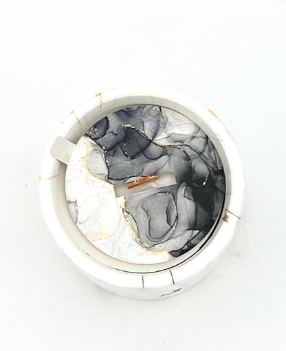 Biophilia:  Gold & White Marble Labdanum Scented Candle