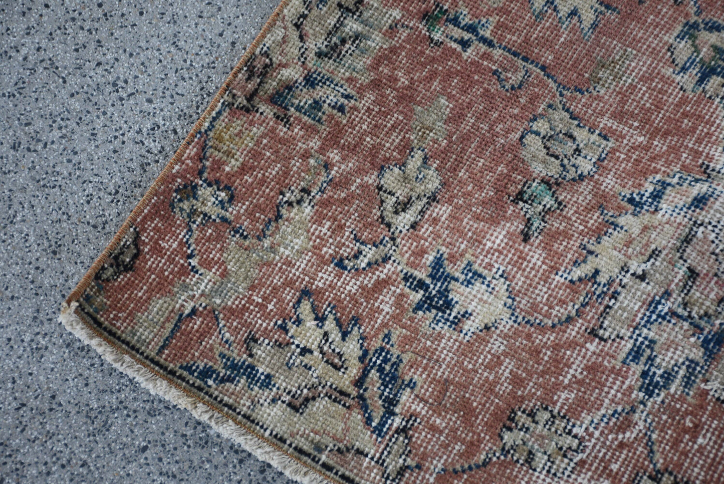 Accent Turkish Anatolian Vintage Wool Rugs with Tassels