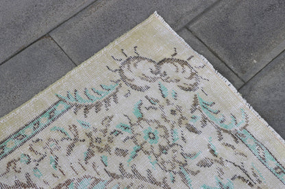 Large Vintage Turkish Anatolian Oushak Rug for Bedroom