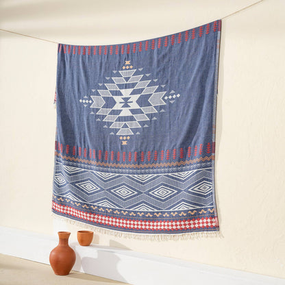 100% Cotton Throw Blanket Home Decor 51x67" Farmhouse Cover