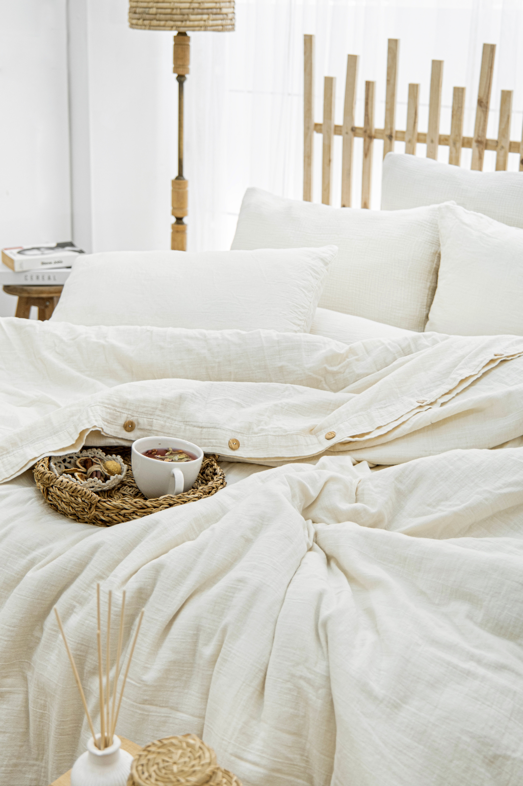 Gots Certified Muslin Duvet Cover Set With Pillowcases