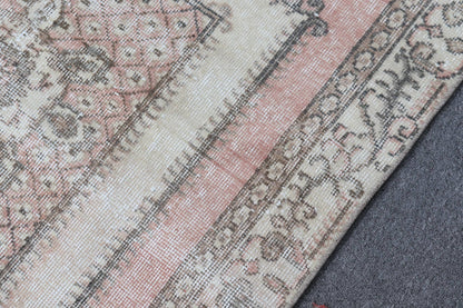 Turkish Accent Rug 3,5x6,5 ft (108x198 cm), Beige Abstract Vintage Rug