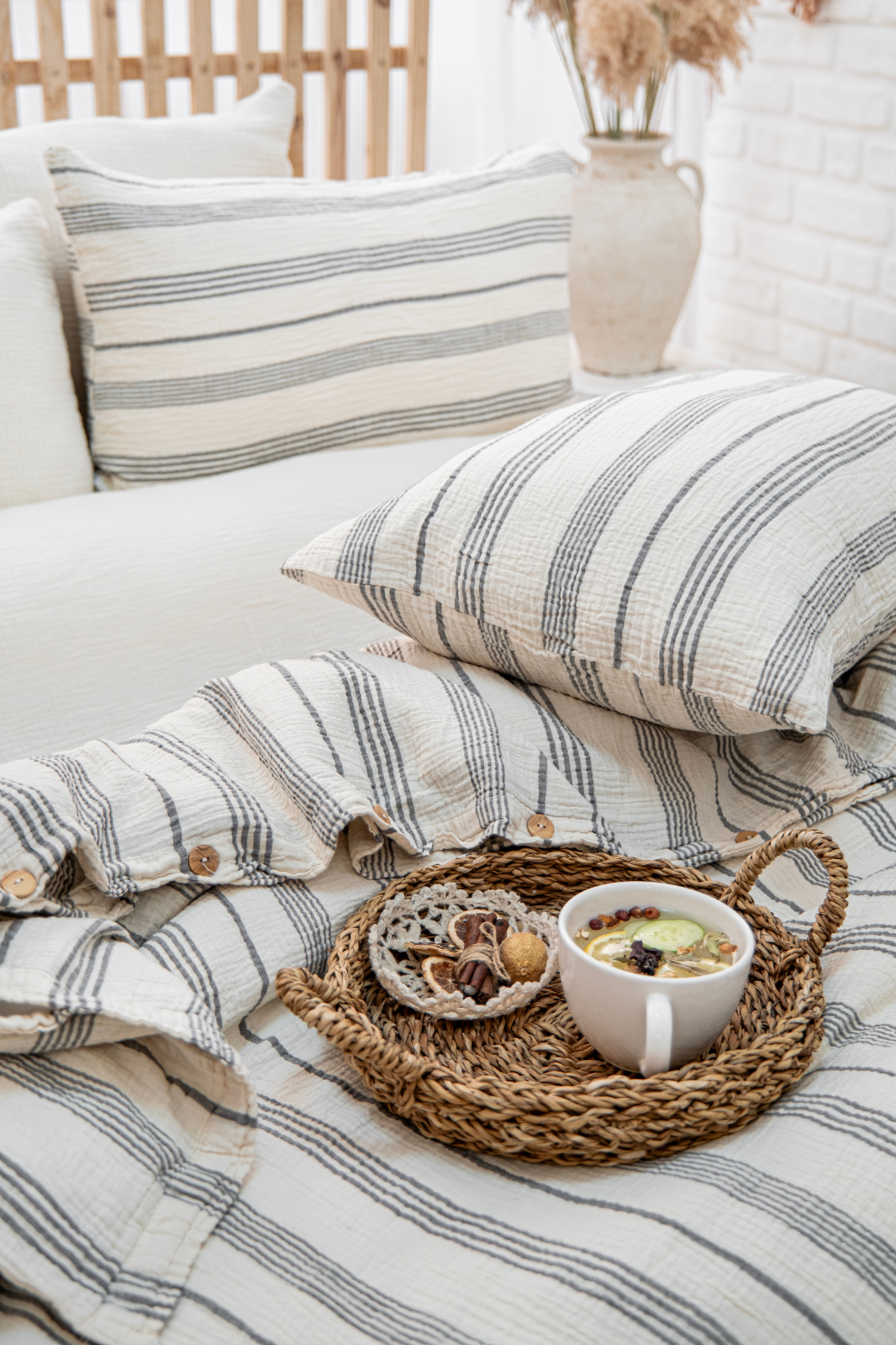 Gots Certified Muslin Duvet Cover Set With Pillowcases