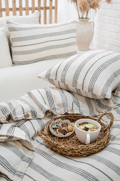 Gots Certified Muslin Duvet Cover Set With Pillowcases