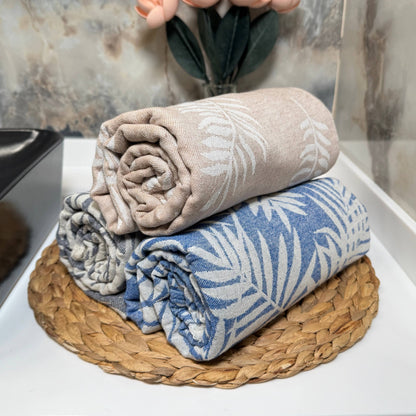 Tropical Patterned Turkish Cotton Towels for Daily Use