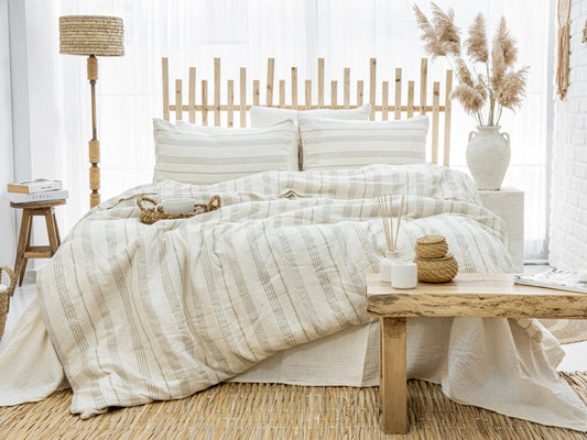 Gots Certified Muslin Duvet Cover Set With Pillowcases