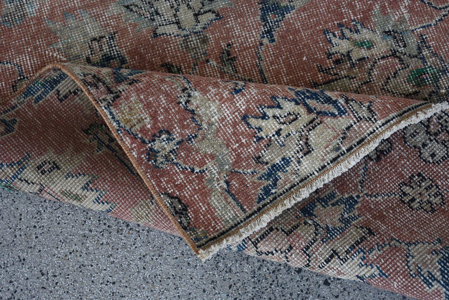 Accent Turkish Anatolian Vintage Wool Rugs with Tassels