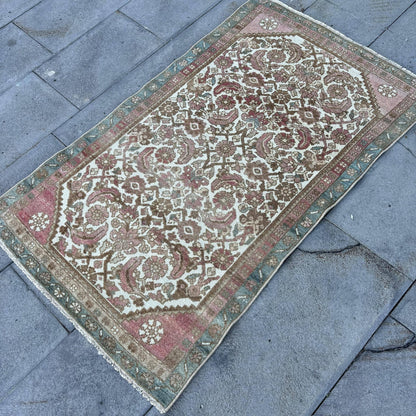 Turkish Vintage Bohemian Kilim Rug Handwoven Door Mat