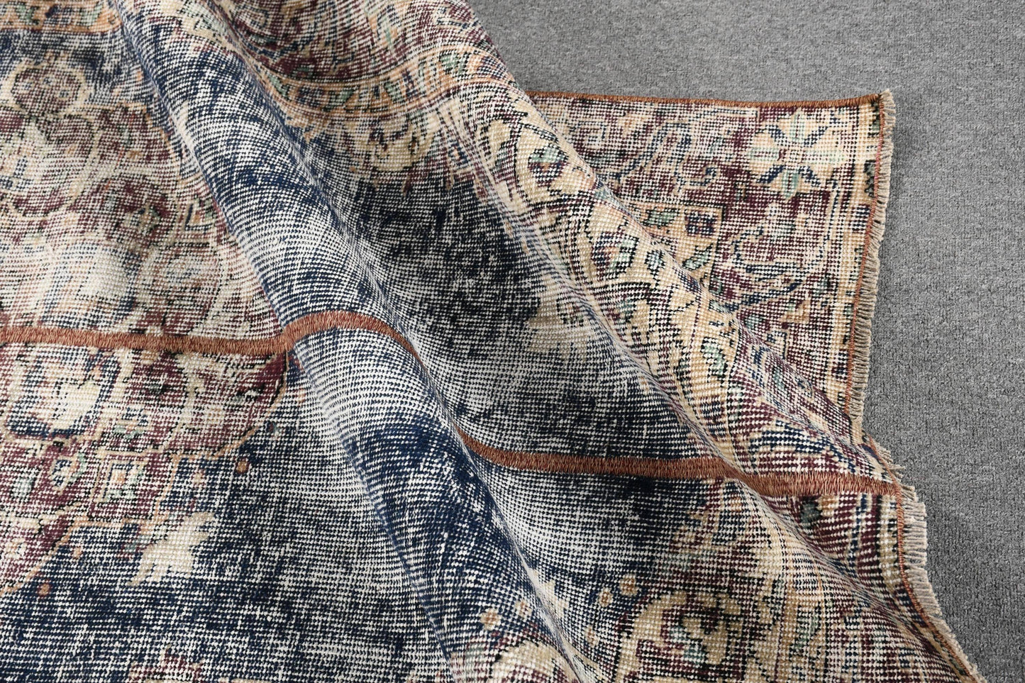 Vintage Turkish Rug, Geometric Pattern, Artistic, , SCR-632