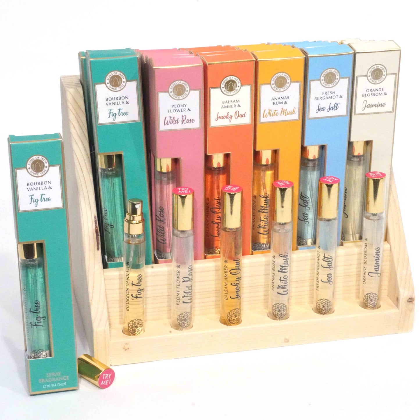 Spray Perfume Display - 6 scents 6 of each + 6 testers