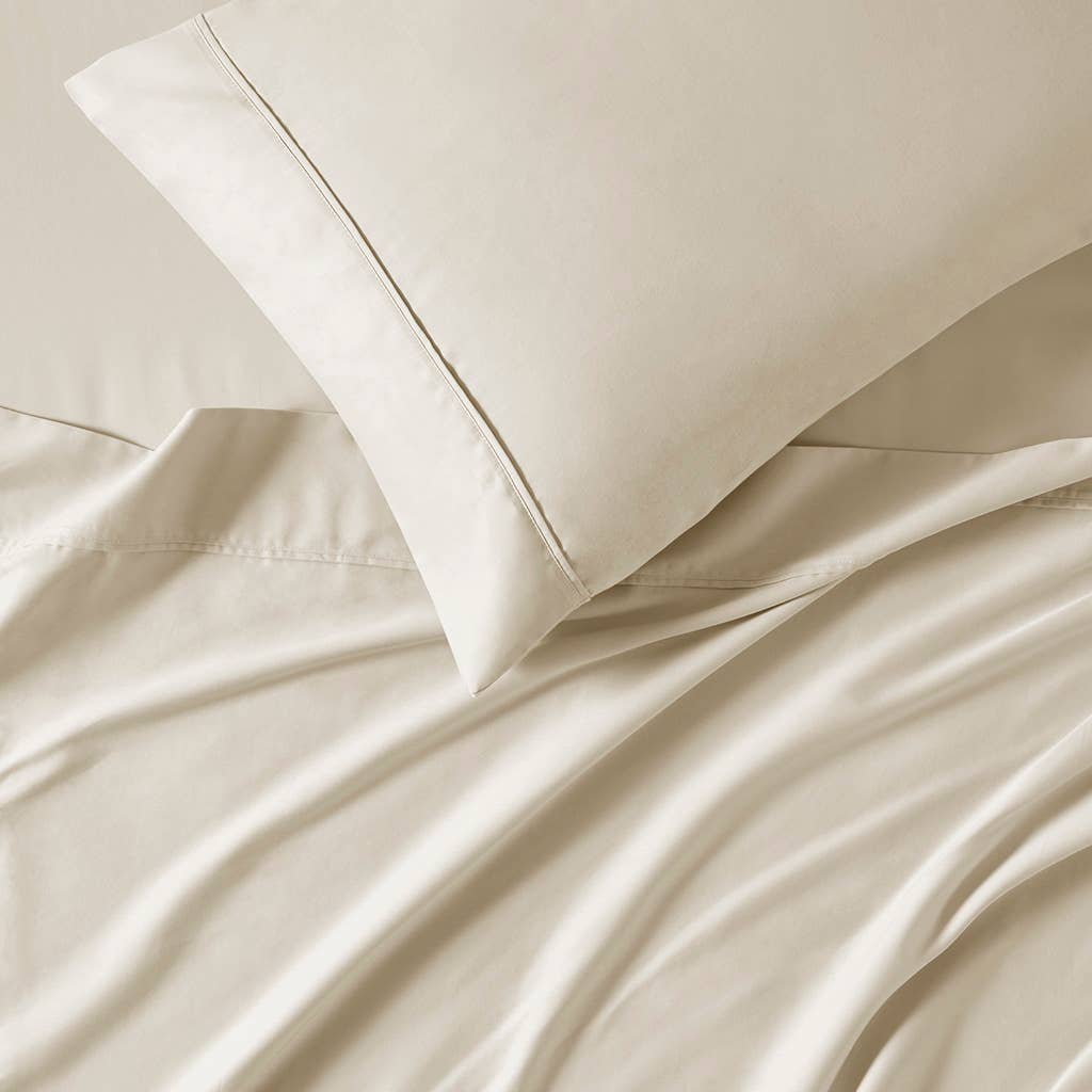 100% Organic Cotton 18" Deep Pocket Sheet Set, Taupe
