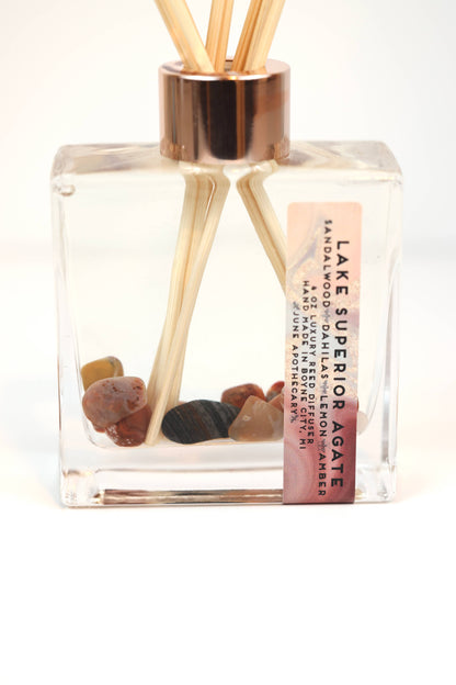 Lake Superior Agate 4 oz Luxury Reed Diffuser - Michigan