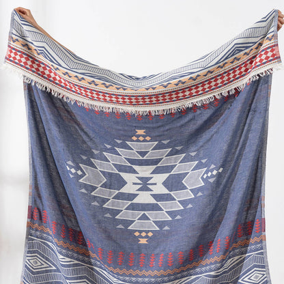 100% Cotton Throw Blanket Home Decor 51x67" Farmhouse Cover