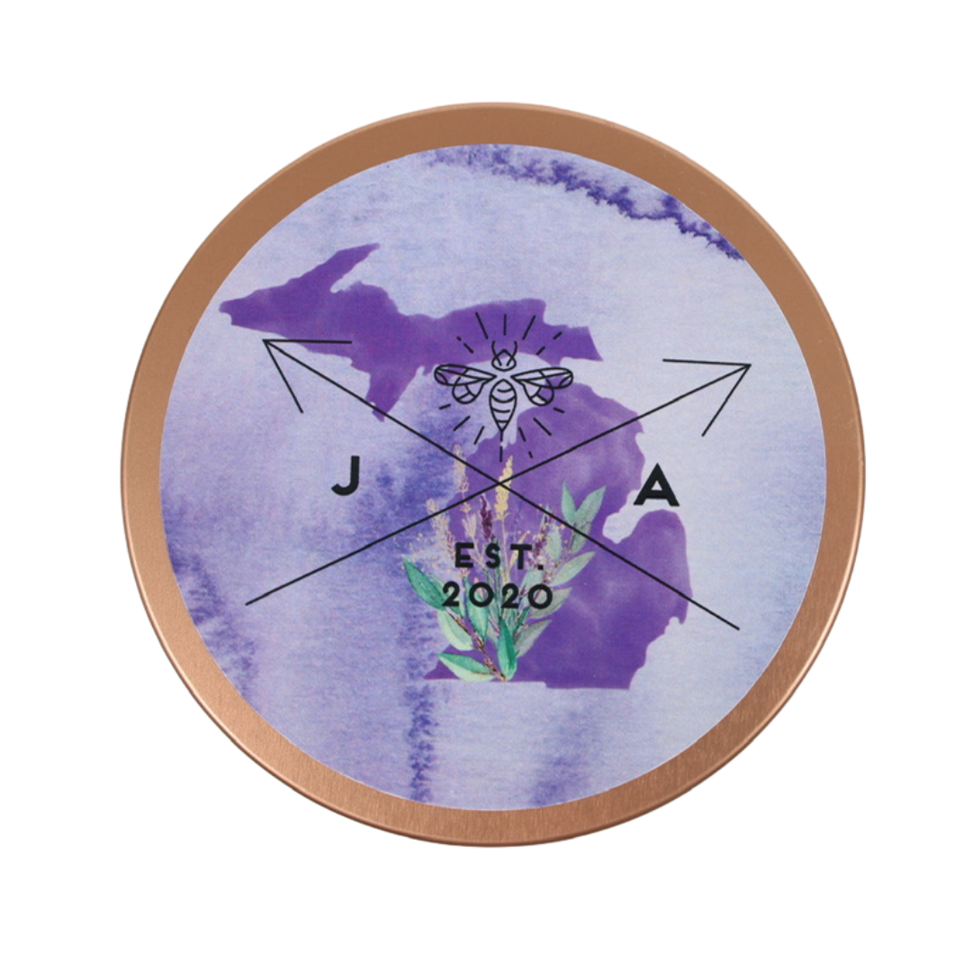 Lake Michigan Lavender 12 oz Wooden Wick Tumbler Candle