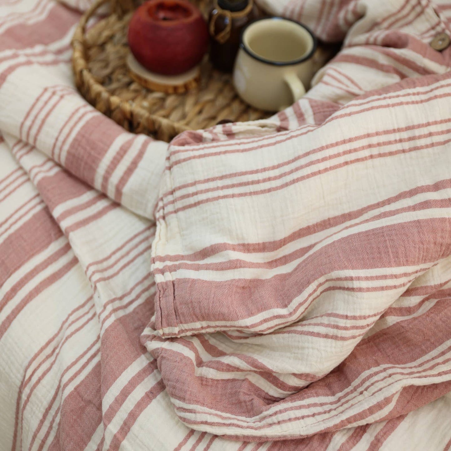 Gots Certified Muslin Duvet Cover Set With Pillowcases