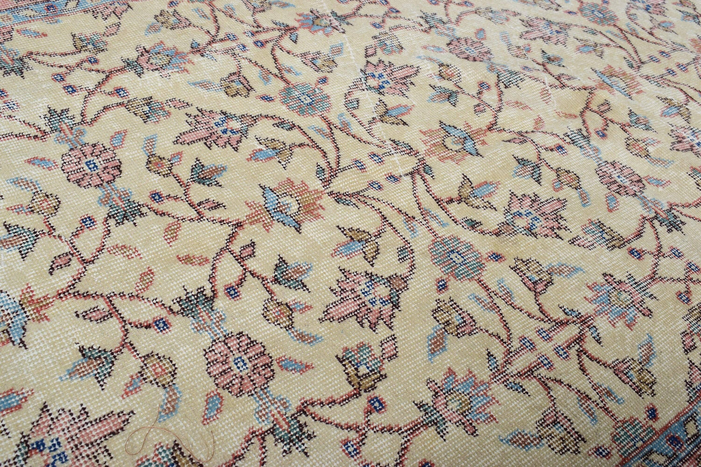 3,6x6,8 ft Turkish Rug, Area Vintage Rug, Beige Persian Rug