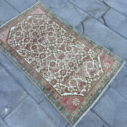 Turkish Vintage Bohemian Kilim Rug Handwoven Door Mat