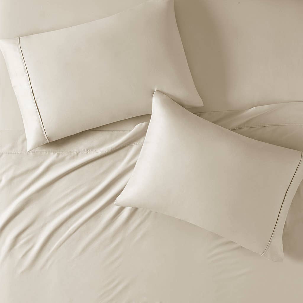 100% Organic Cotton 18" Deep Pocket Sheet Set, Taupe