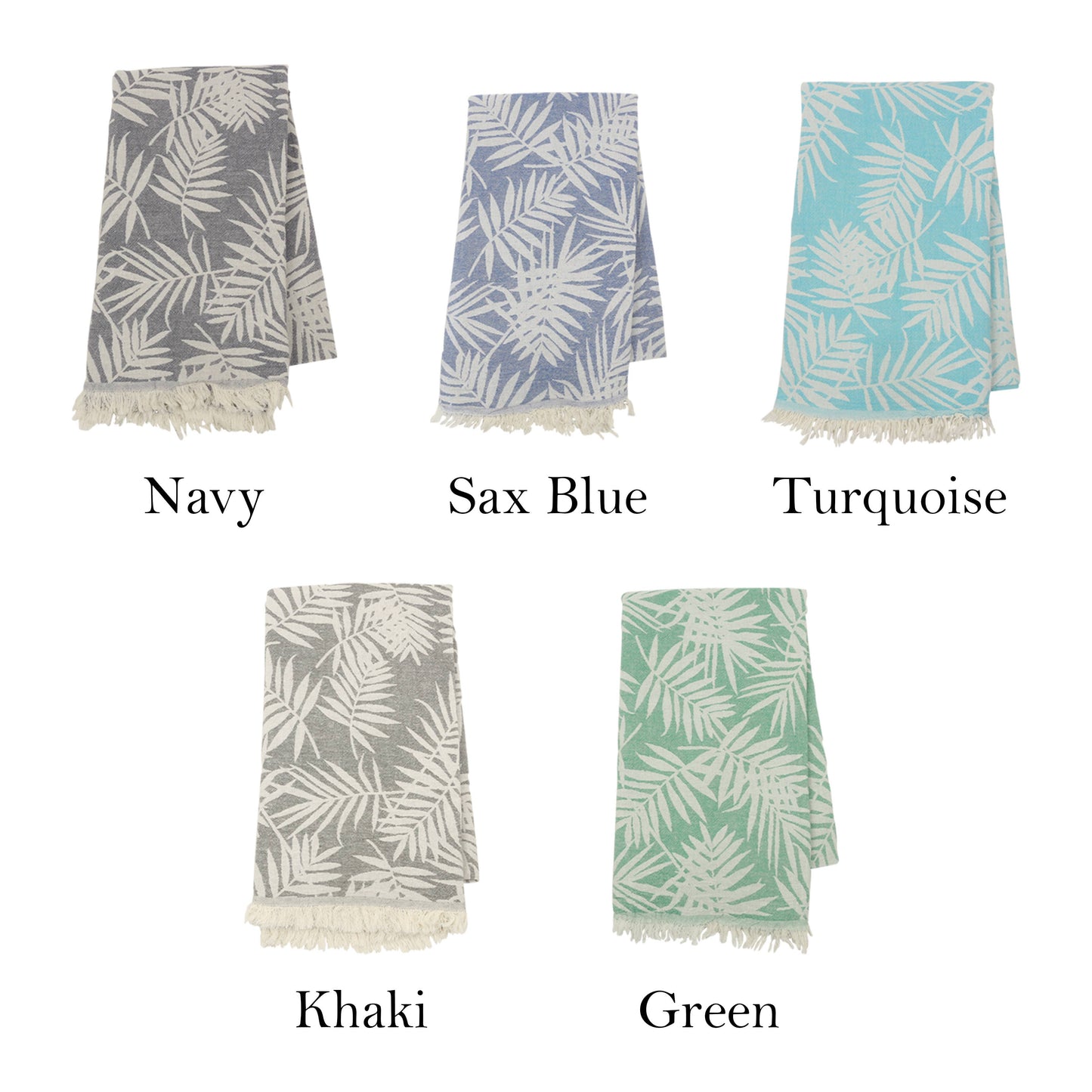 Tropical Patterned Turkish Cotton Towels for Daily Use