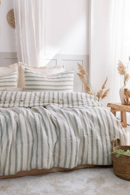 Gots Certified Muslin Duvet Cover Set With Pillowcases