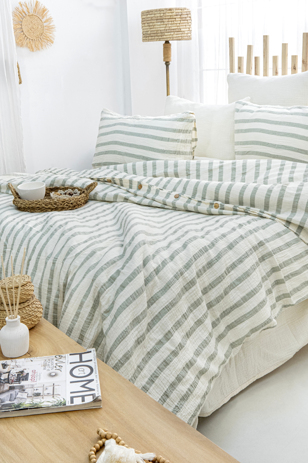Gots Certified Muslin Duvet Cover Set With Pillowcases