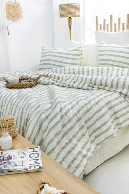 Gots Certified Muslin Duvet Cover Set With Pillowcases