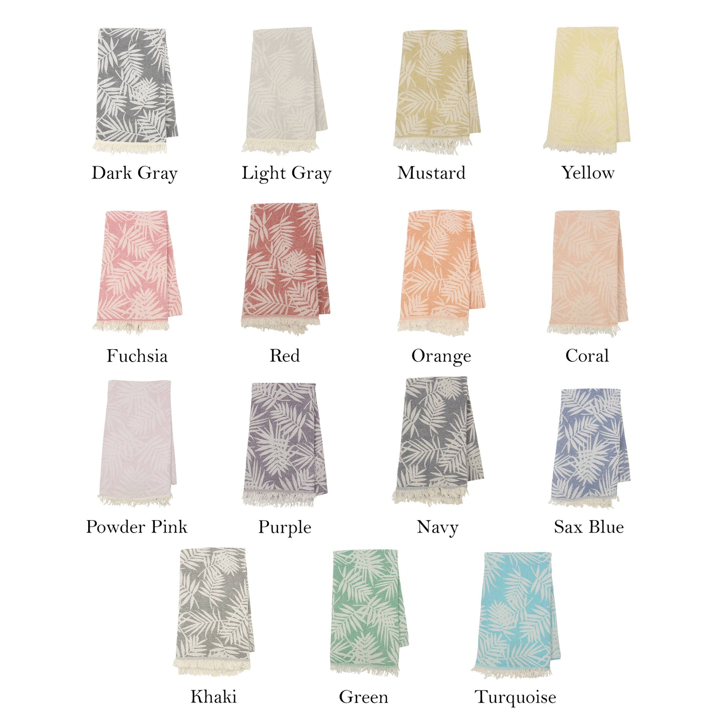 Tropical Patterned Turkish Cotton Towels for Daily Use