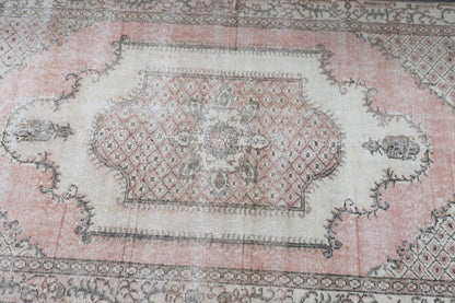 Turkish Accent Rug 3,5x6,5 ft (108x198 cm), Beige Abstract Vintage Rug