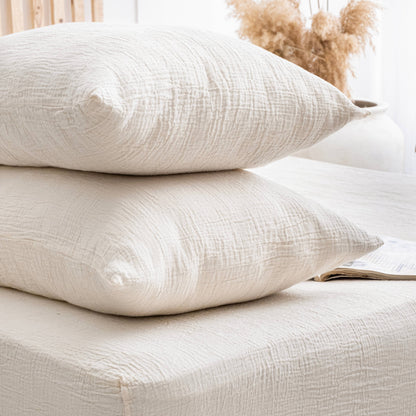 Organic Muslin Fitted Sheet GOTS Certified Bedding Set