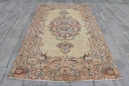 Large Turkish Oushak Wool Rug for Dining Room